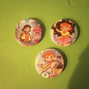 Colorful Cartoon Character Button Set